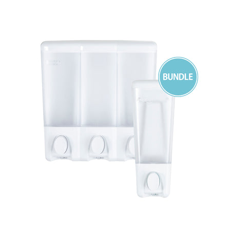 Bundle: CLEVER Double Dispenser + Shower Shelf