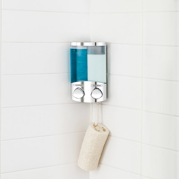 NEW The Dispenser II 2 Chamber Shampoo Conditioner Shower Organizer
